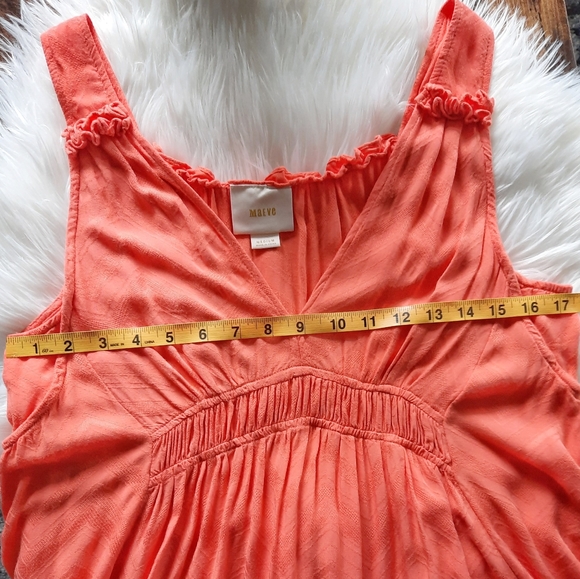 Anthropologie Maeve Bretta Gathered Orange Tank - Picture 15 of 16